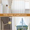 6/4Pcs Magnetic Curtain Tiebacks Sparkling Window Drapery Clips Drapery Buckles with Spring Wire for Home Hotel Office Decor