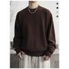 Hong Kong Style Long Sleeve Wool Sweater Men's and Women's Loose-Fitting Casual round-Neck Pullover Sweater Men's Cotton Knitwear