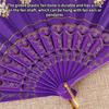 Art Craft Gift Chinese Style Folding Fan Hand Gold Powder Plastic Fan Dance Wedding Party Folding Fan Handheld Gift