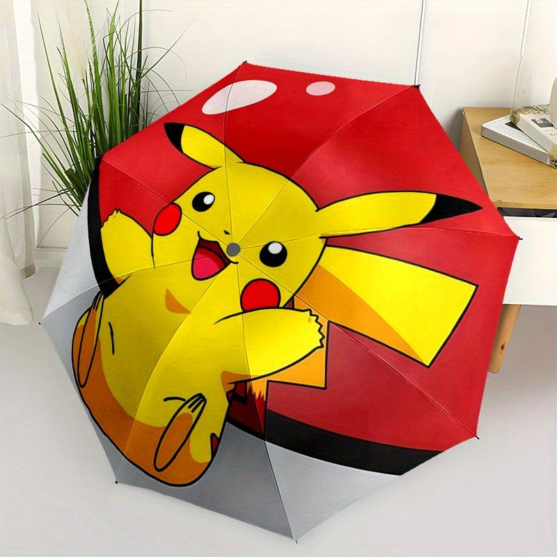

1pc Pikachu Pokémon Umbrella - Automatic Opening & Closing, Portable 3-Fold Design, 8-Rib Structure, Outdoor, Perfect Gift for Fans, Travelers, D