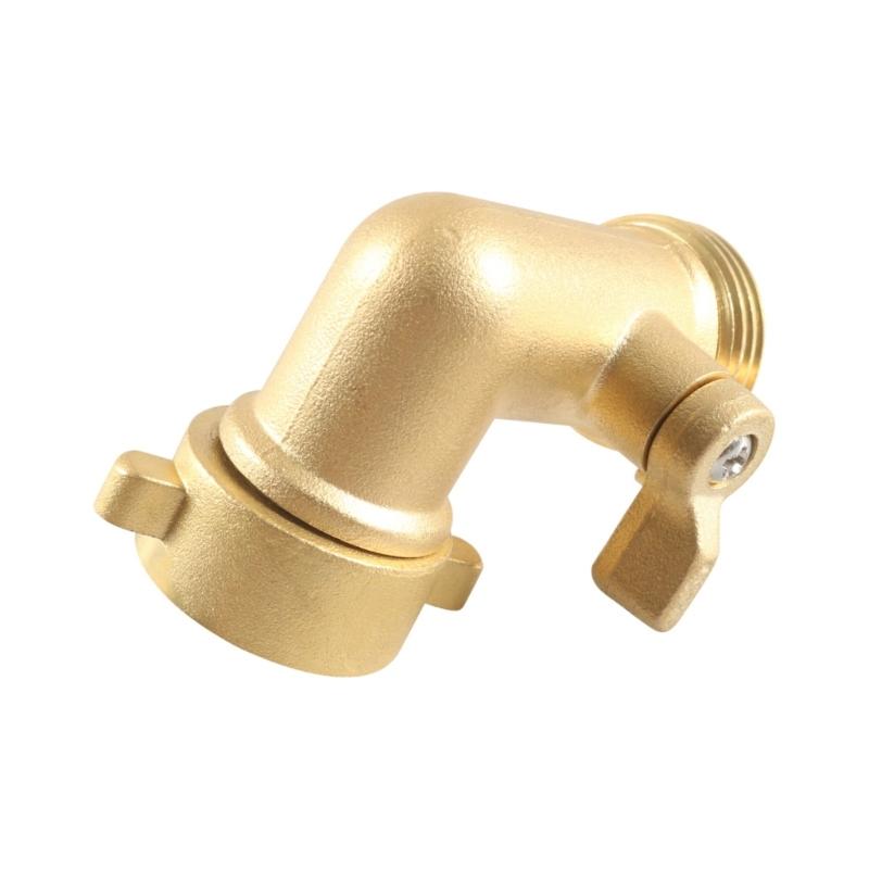 Brass RVs Water Inlet Connector 3/4GHT Ball Valves with Switches Space Saving Design Universal Compatibility