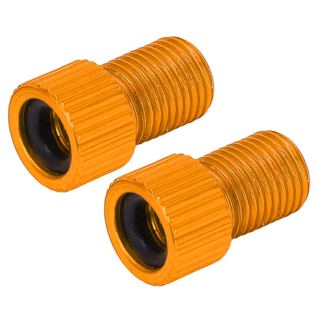 Set da 2 pezzi Convertitore per Valvola Bicicletta Presta a Schrader Adattatore Resistente all'Usura per Pompa da Mountain Bike