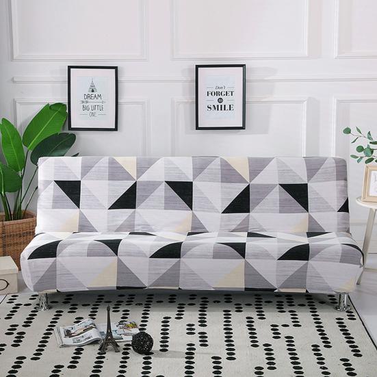Couch Cover Smooth Easy To Install Printed Universal Armless Elastic Sofa Cover  Armless Sofa
