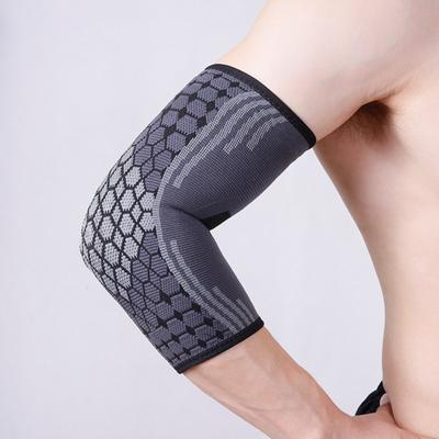 1Pc Elbow Guard Knitting Compression Breathable Shock Absorption High Stretchy Elbow Protection Thin Sports Elbow Brace Compression Sleeve for Sports