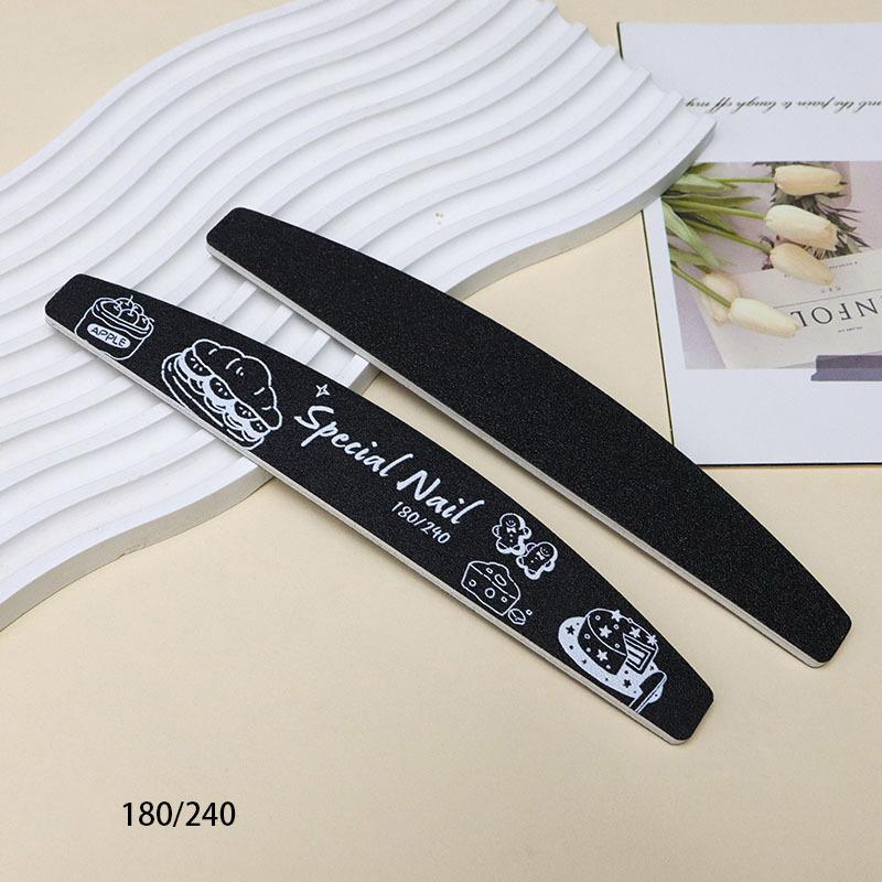 1Pcs Black Nail Files For Manicure Sanding Double Sided Nail File 100-240Grit Nail Art Care Tools High Quality Polishing Tools