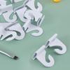 8 Pair Drop Ceiling Hooks for Hanging,White Heavy Duty Ceiling Hooks,Metal T-Bar Hooks,Suspended Ceiling Tile Hook Ceiling Clips for Home Classroom