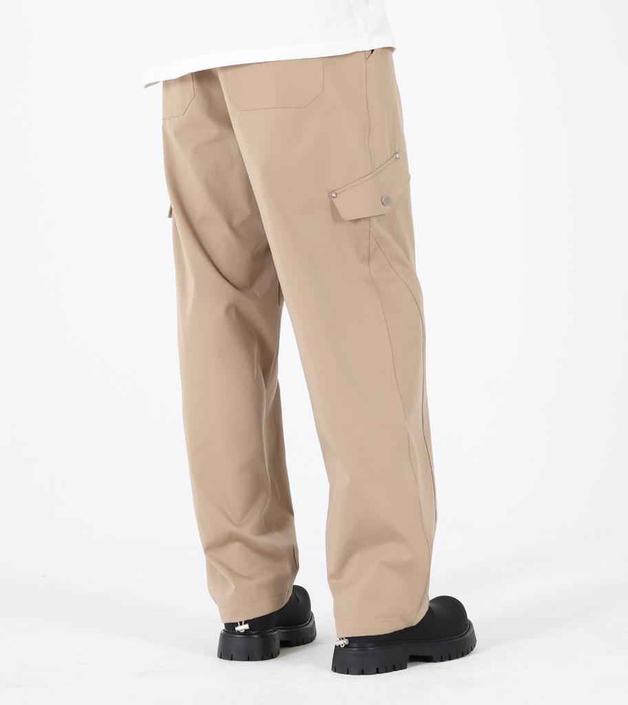 Beoteunseoul Elastic String Cotton Pants (Beige)