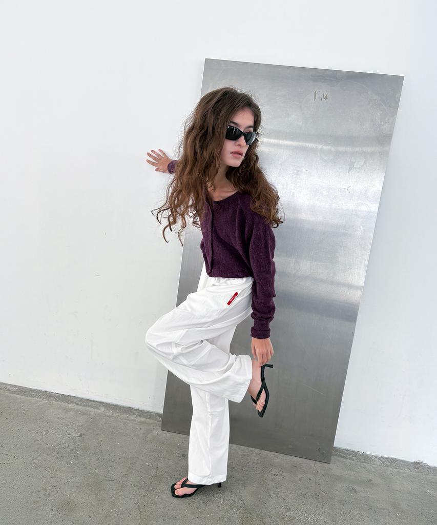 Poeteuseoul Signature Alpaca Cardigan_Purple