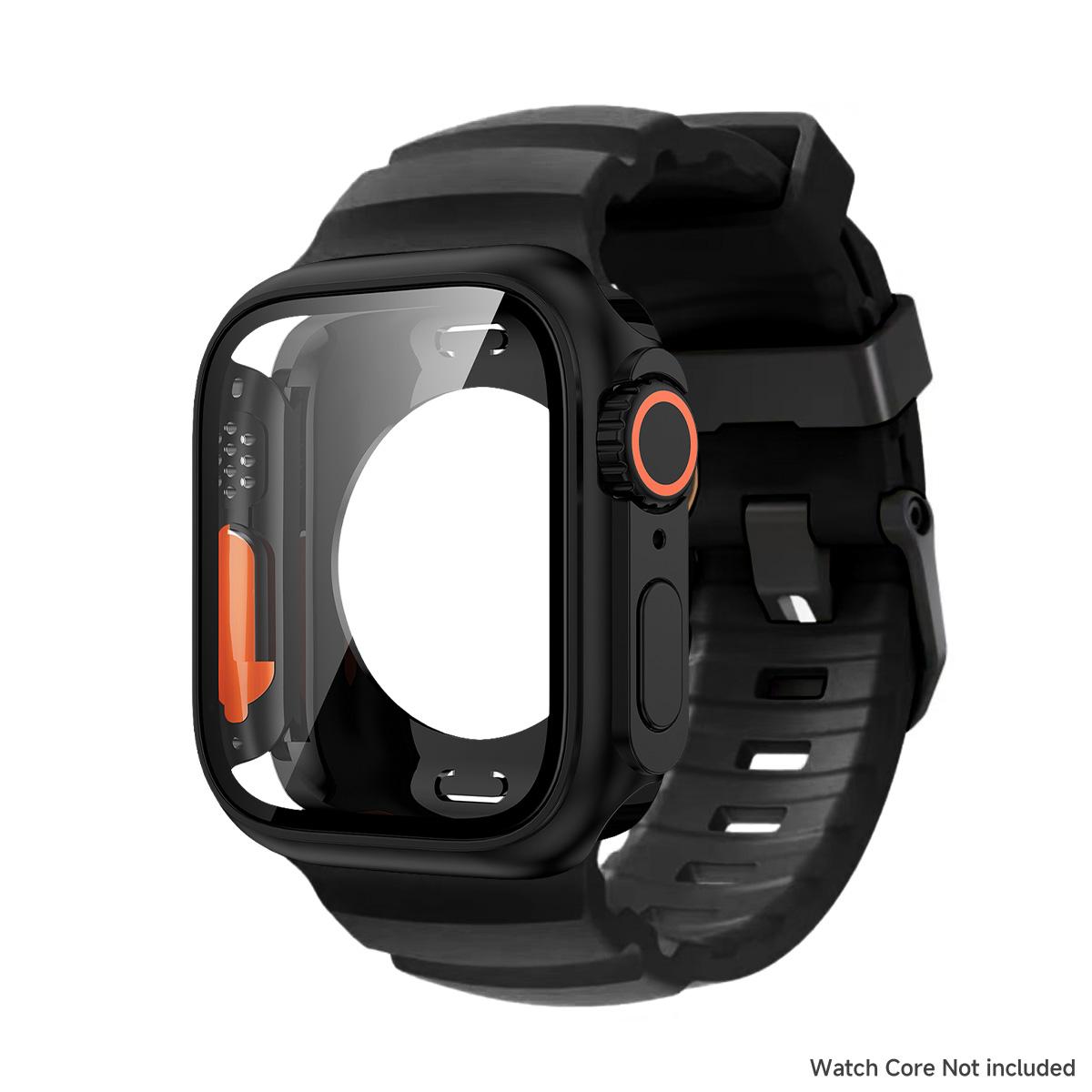 

Silicone Strap+Case Change to Ultra For Apple Watch Ultra 11 10 9 8 7 6 5 4 SE For iWatch 46mm 49mm 45mm 44mm Screen protectores 45mm series 7 8 9