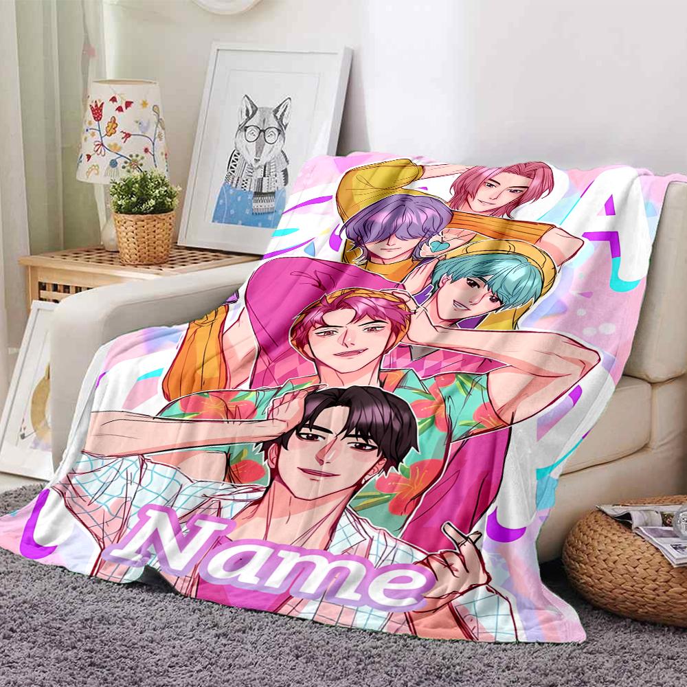 Personalizza Nome Personalità KPOP Demon Hunters SAJA BOYS Coperta Morbida e Calda Divano Ufficio Letto Viaggio Coperta per Pausa Pranzo, Regalo Adatto a Tutte le Stagioni