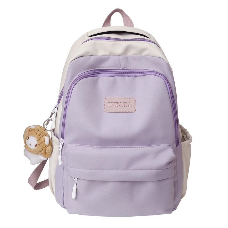 

Студенческий рюкзак, креативный новый модный рюкзак для студенток, контрастный цвет, простой, большой вместимости, легкий 31*17*44