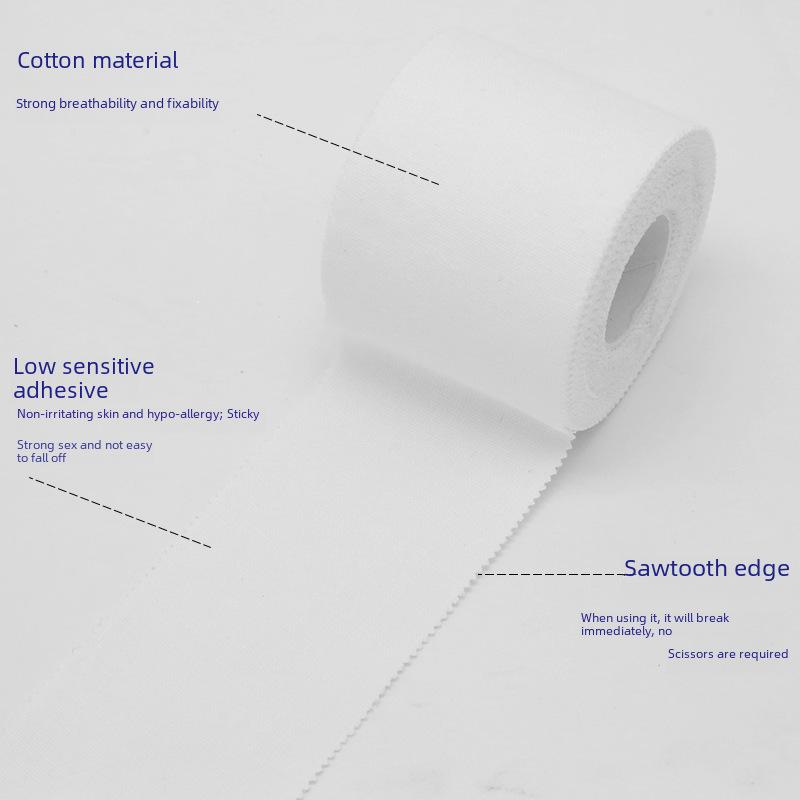 Biała bawełniana taśma sportowa do wsparcia palca, nadgarstka, łydki i kostki