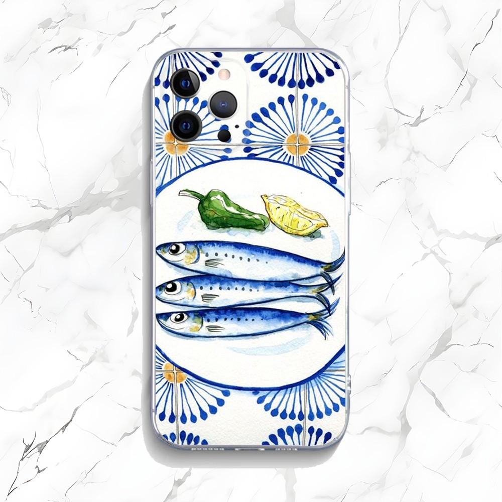 Canned Sardines Phone Case For iPhone 15,14,13,12,11 Plus,Pro,Max,XR,XS,X,7,8 Plus,SE,Mini Transparent Silicone Soft