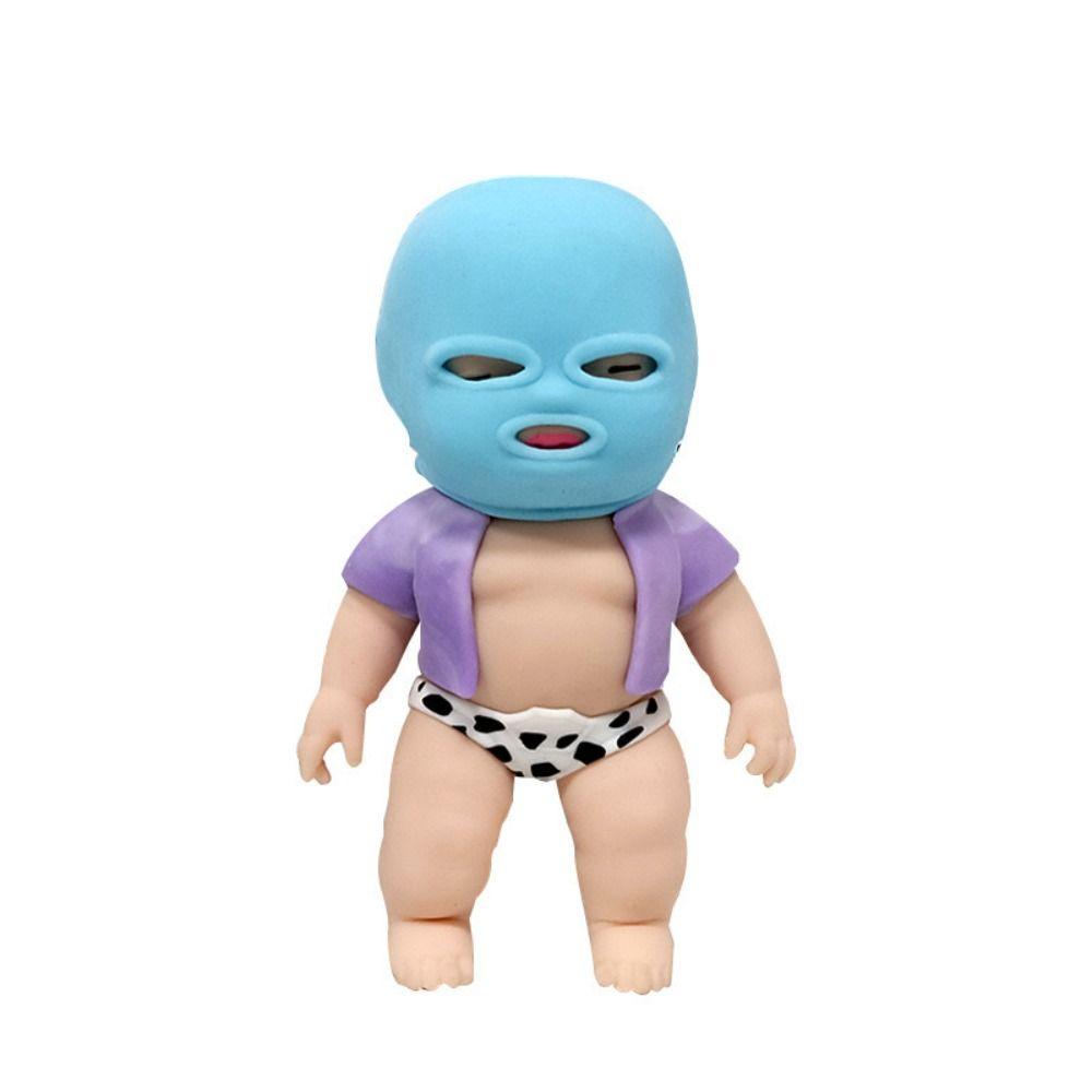 Sensory Toy Cartoon Fidget Toy Silicone Pinch Decompression Toy Masked Doll Squeeze Toy  Funny Toys