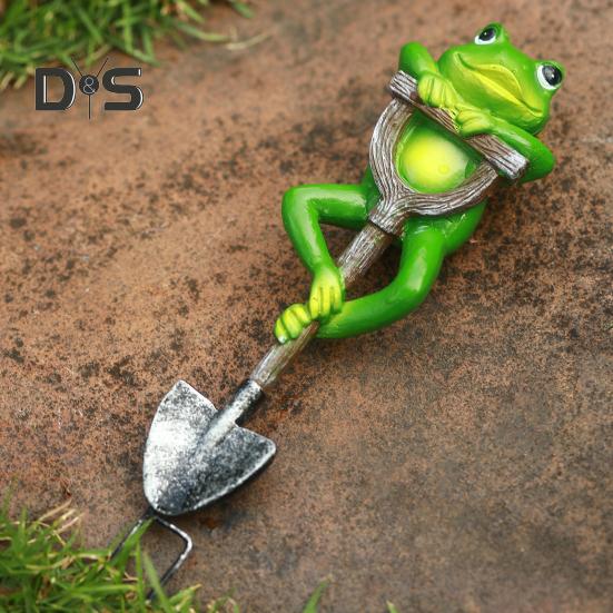 Zvířecí zahradní socha Žába Králík Želva na lopatě Pryskyřičná ozdoba Vložka do květináče Zvířecí figurka pro dekoraci bonsaje Venkovní květinový záhon