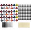 14G Safety Darts Set with 12Pcs Darts Shaft42Pcs Flights100Pcs Tips Training Tool