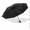 Squirrel And Acorns Stained Glass 8-Frame for Travel, Camping, Casual Lightweight Portable Umbrella, Essential for Every Family Holidays Birthday Gift