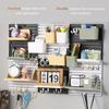 Pegboard Wall Organizer Combination Kit, Wall Organizer, Wall Mounted Peg Board Display Panels for Home and Office