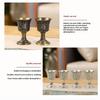 Vintage Brass Wine Goblet With Carved Fortune Patterns And Retro Design Great For Home Decor Banquets Wine Tasting