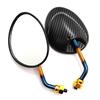 22mm Handle Bar Universal Motorcycle Carbon Fiber Texture Burnt Titanium Technology Rear View Rearview Mirrors 8mm