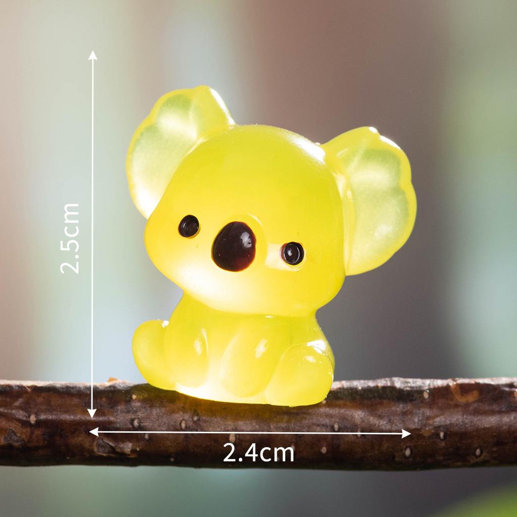 Glow-in-the-dark Koala Micro Landscape Gardening DIY Crystal Ball Decoration Accessories Cute Little Koala Resin Decoration