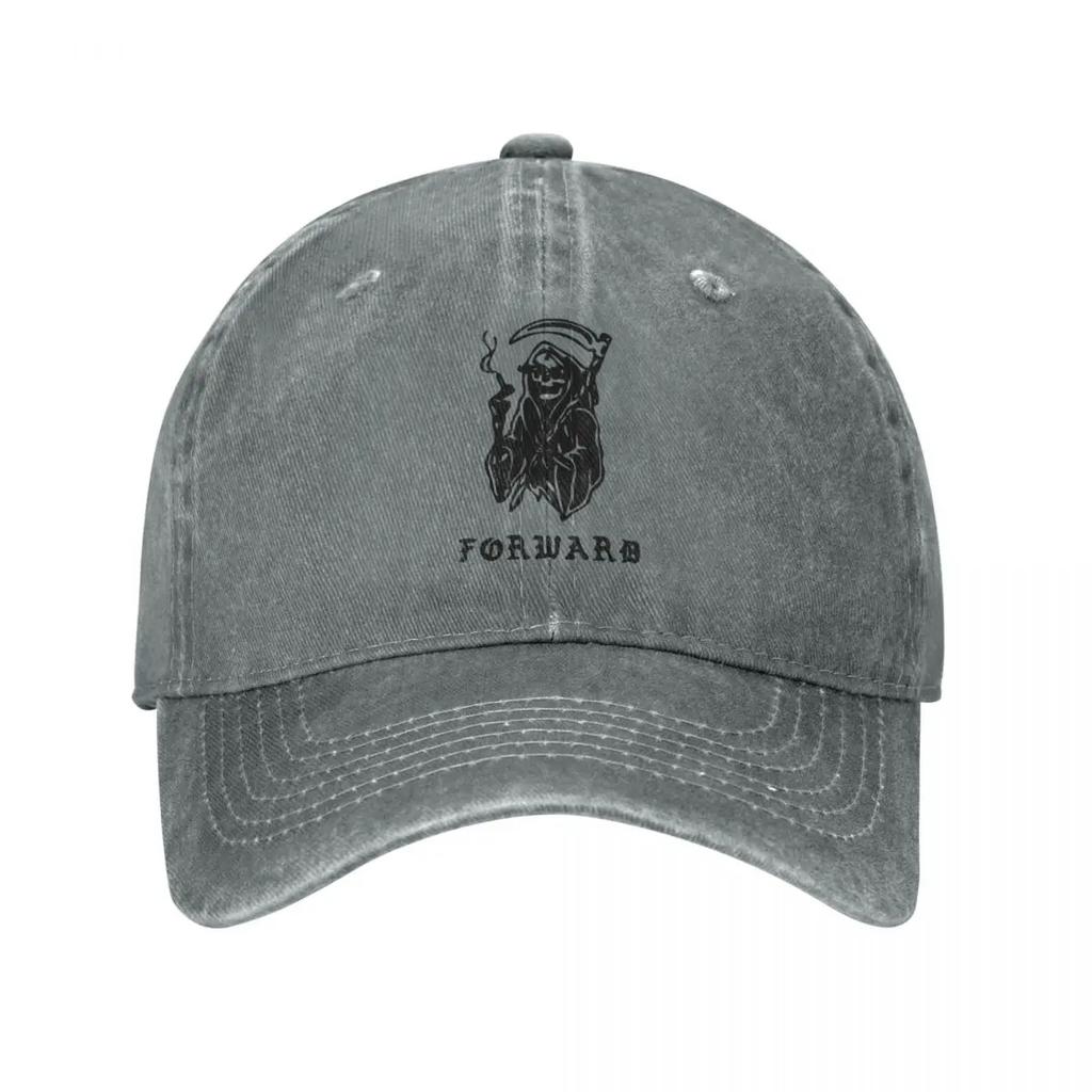 Berretti da Baseball Forward Observations Group Casual in Denim Usurato Lavato Falce Fauchard Berretto da Sole Unisex per Allenamenti all'Aperto Cappello