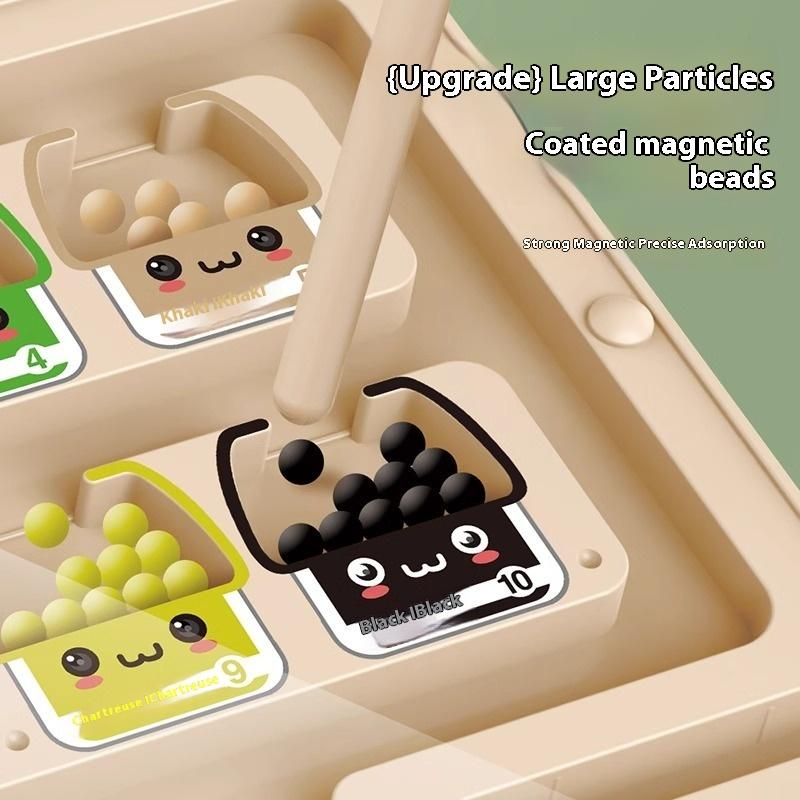 1 Set Color Matching Montessori Toy Plastic Magnetic Color And Number Maze Learning Education Toys Gifts For Children