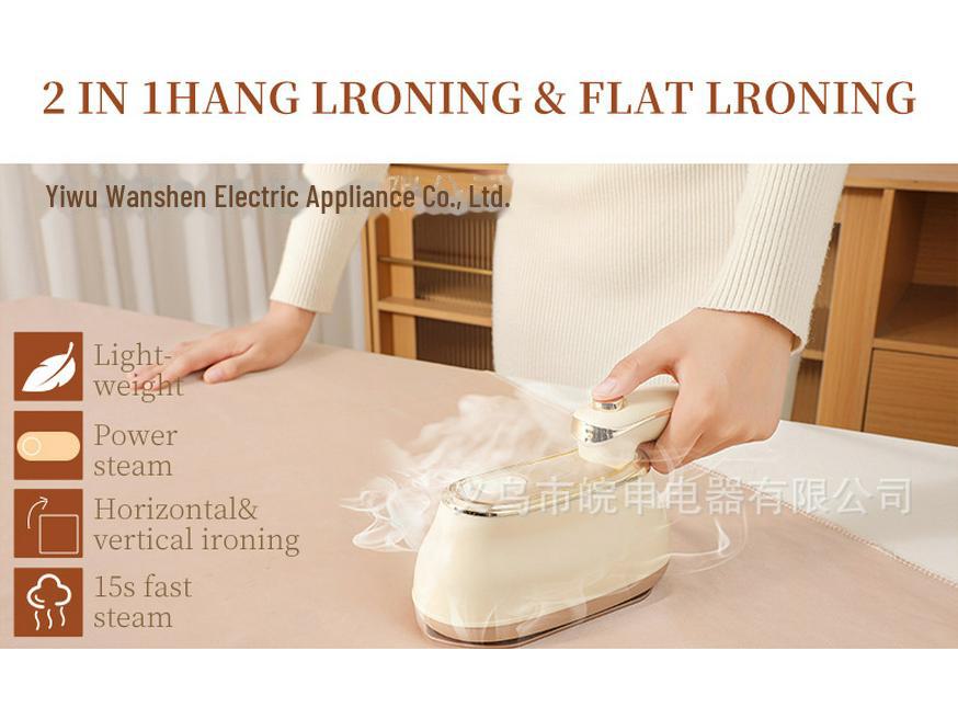 Portable High-Power Handheld Steam Iron for Home Use