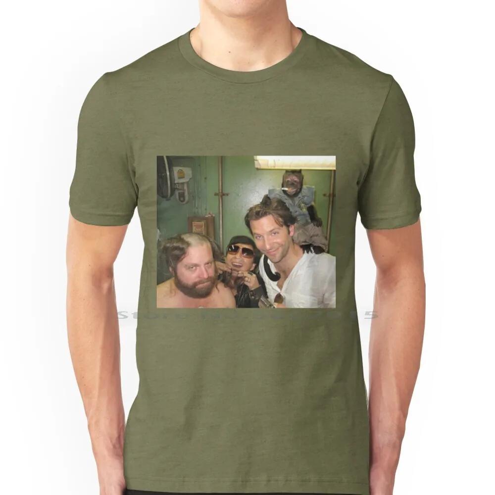 / Hangover Poster Poster T Shirt 100% Cotton Funny The Hangover Party Drunk Movie Beer Drinking Bradley Cooper Comedy Short