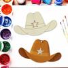 10 Pezzi Sagome di Legno a Forma di Cappello da Cowboy per Artigianato Fai-da-Te Ornamenti Western in Legno Non Verniciati per Pittura Decorazioni Natalizie Bomboniere per Feste