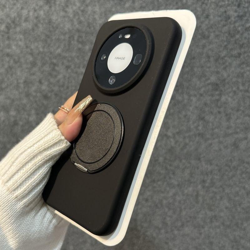 For Huawei Mate 80 Pro Case Luxury TPU Liquid Silicone Metal Ring Stand Protection Back Cover For Huawei Mate 80 80Pro Max Shell
