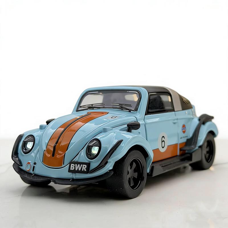 1:32 Käfer Typ 1 Legierung Modifiziert Breitbau Sportwagen Modell Diecasts Retro Klassische Fahrzeuge Automodell Sound Licht Kinderspielzeug Geschenk