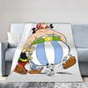 Deka Asterixe a Obelixe Korálový fleece Plyšová Jarní/Podzimní Lehká přehozová deka na doma, do auta Plyšová tenká přikrývka