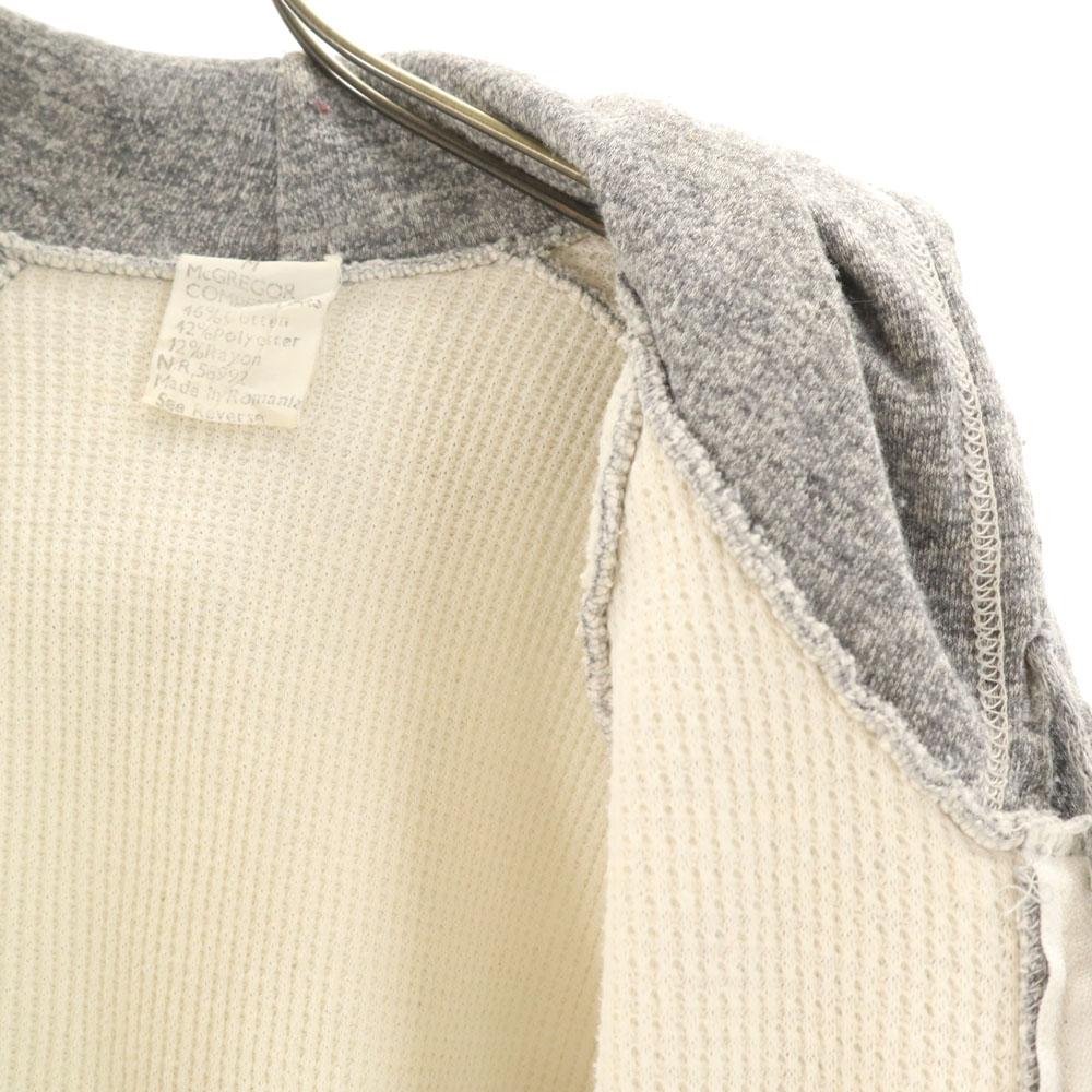 McGregor 80s Vintage Romanian Made Single Claw YKK Long Sleeve Lining Thermal Zip Hoodie Men's Used