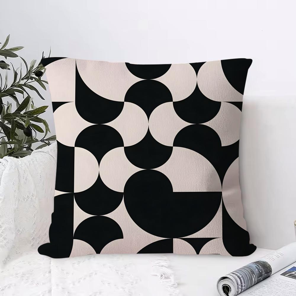 

Ретро геометрична затінення подушка Обкладинка проти пилу наволочка невидима блискавка шовковиста коротка плюшева подушка Обкладинка для дивана 30cmx30cm