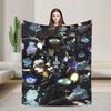 Sebastian Solace Pressure Game Blanket  Soft Fashion Plush Throw Blanket For Couch Chair Airplane Flannel Bedspread Bed Cover