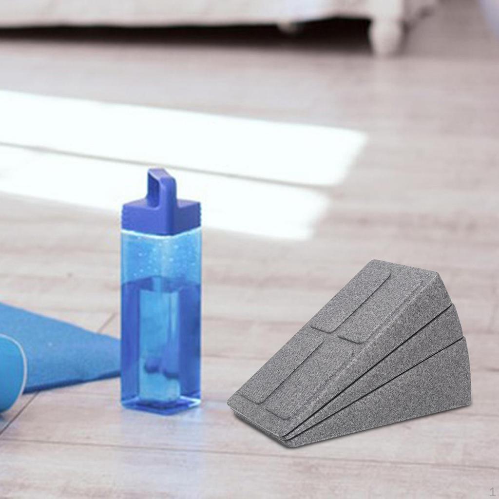 Squat Wedge Block (coppia) la tavola della rampa Squat antiscivolo regolabile migliora l'inclinazione della barella del polpaccio Squat e Deadlift