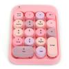 Mini 2.4G Wireless Numeric Keypad Vintage Colorful Round Cap Num Keyboard Waterproof 18 Keys for Financial Accounting