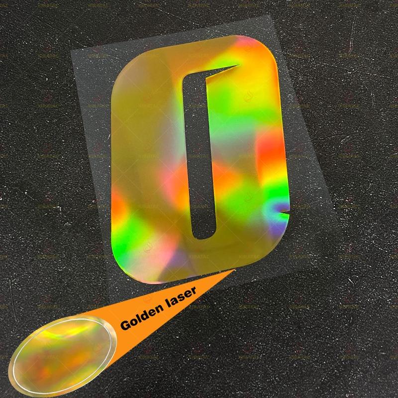 1pc Laser Gold Number Motorcycle Stickers Waterproof for Motorcycle Helmets Mudguards Car Windows Bicycle Universal Vinyl Decals