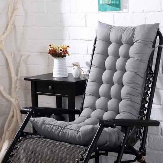 Recliner Chair Cushion with Ties Thick PP Cotton Chairs Pad for Garden Office Washable