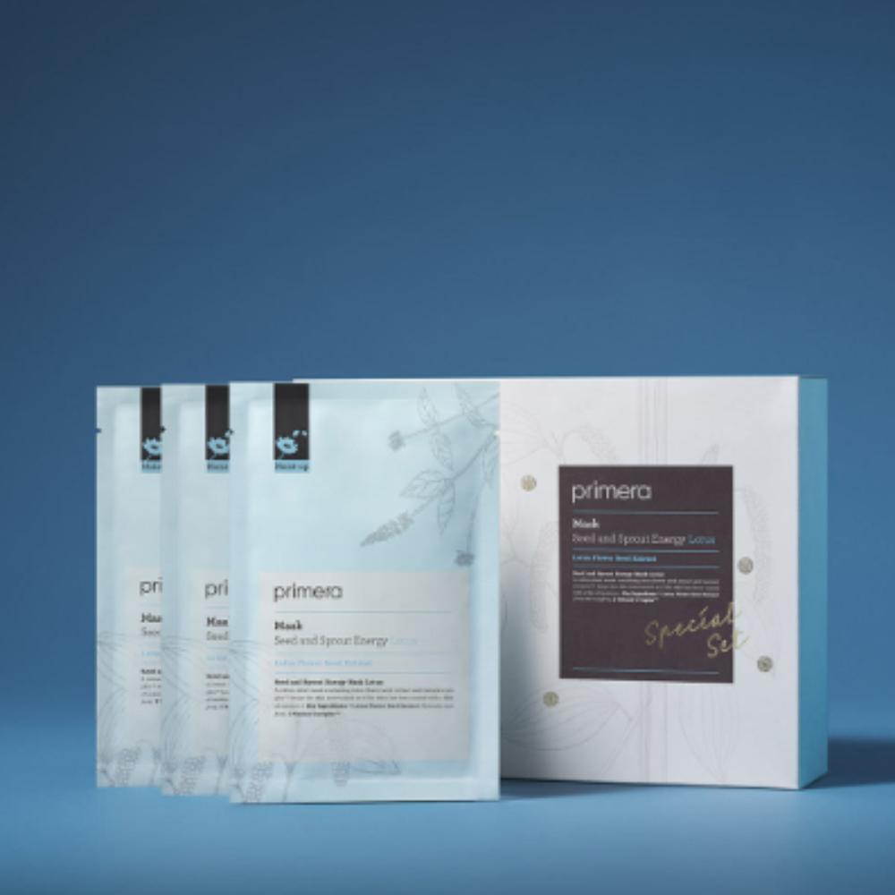 Primera Seed & Sprout Energy Mask 30 Sheets – Large Capacity Hydrating Sheet Mask Set