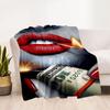 Lips Blanket Soft & Cozy Suitable for Office Chair Bedding Office All-Season Use Warmthful Decor Ideal Gift for Friends Family Couples Picnic
