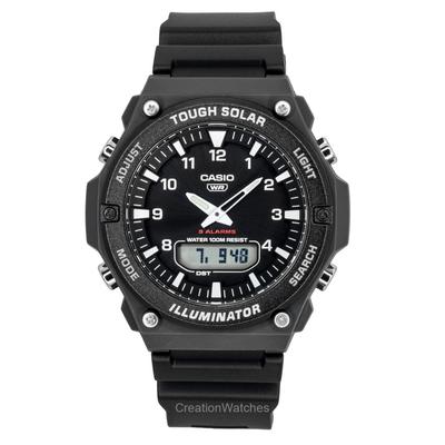 G-Shock Αναλογικό Ψηφιακό Ρητίνη Λουράκι Μαύρο Καντράν Ηλιακό AQ-S820W-1AV 100M Ανδρικό Ρολόι