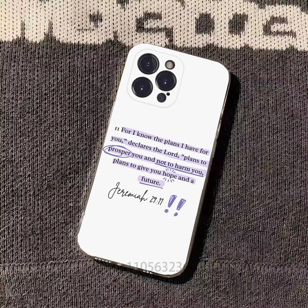God Jesus Bible Verse Isaiah Phone Cases For iPhone 17 16 15 14 13 12 11 Pro Max Plus Luxury Camera Protection Plastic