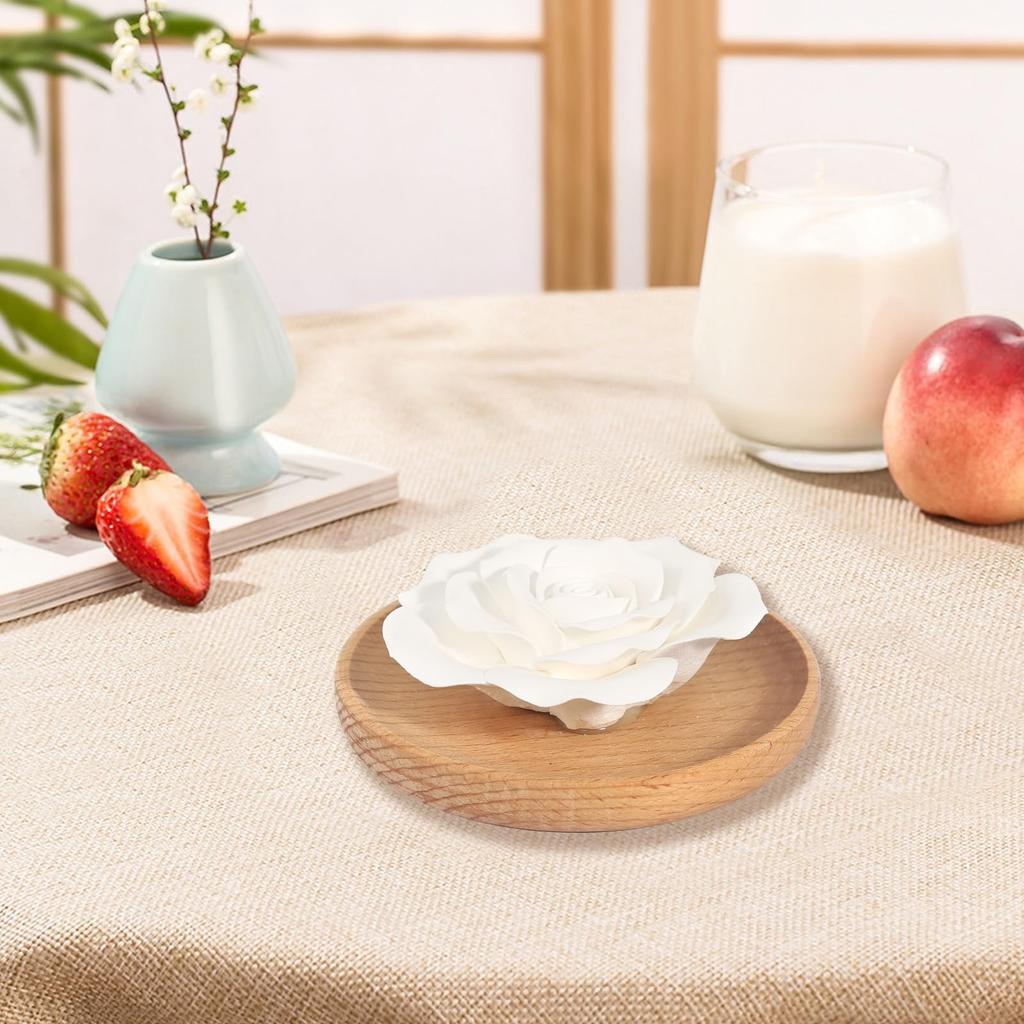 Rose Aromatherapy Stone Plant Essential Oil Lotus Diffuser White
