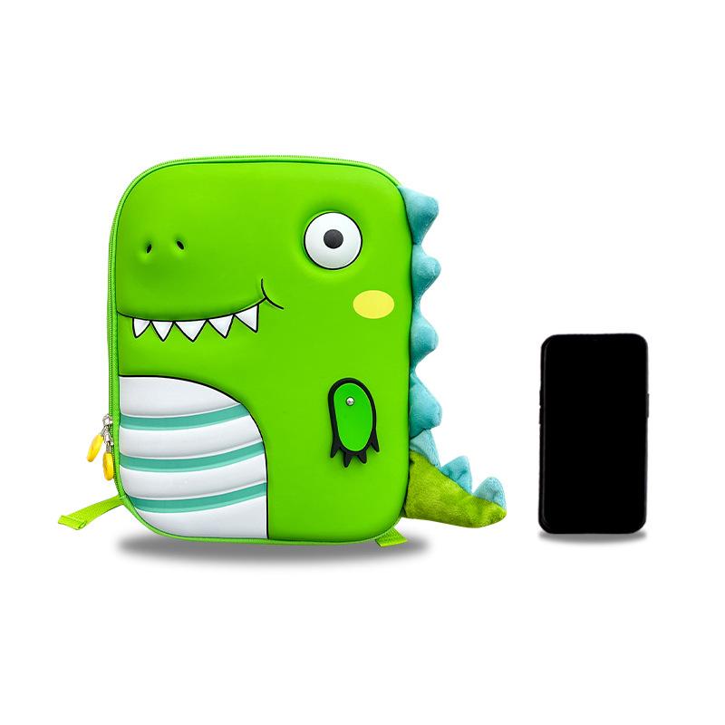 School bag new dinosaur school bag boys and girls cute cartoon hard shell backpack eyes luminous