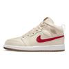Air Jordan 1 Mid Utility PS Fleece Çocuk Spor Ayakkabı Taba İnci Beyazı Koyu Driftwood DO2208-264