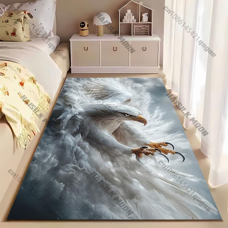 Majestic eagle powerfully descending carpet Yoga living room room decor children's crawling mat doormat area rug games mat