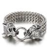 Kalen Vintage 18mm Skull Bracelets Shiny Matte Wolf Head Bracelet Wide Wristband Men's Party Jewelry Gift