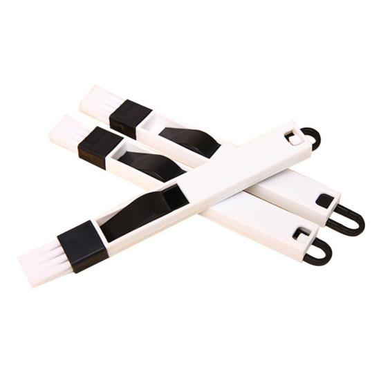 Window Track Cleaning Brush Set Hand-held Window Groove Cleaner Brushes Dual-Sided Design Replaceable Sponge Cleaning Brush